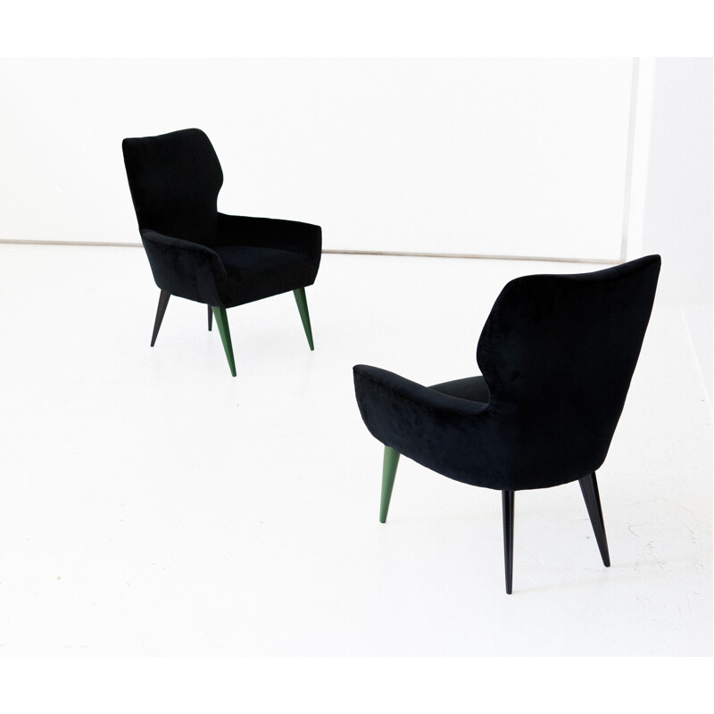 Set of 2 Italian Modern Easy Chairs - 1950s