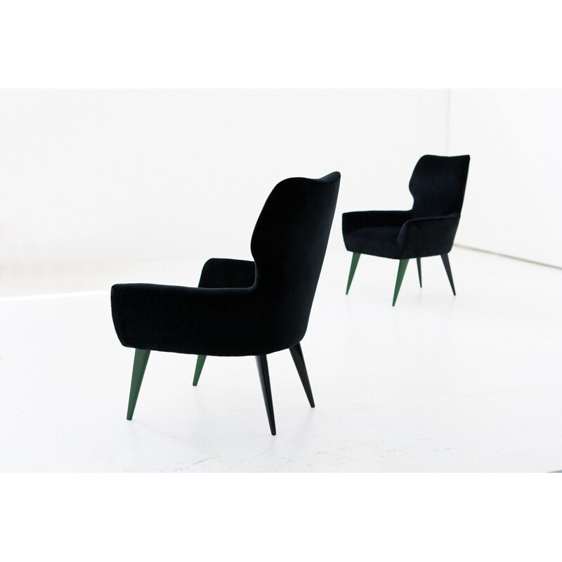 Set of 2 Italian Modern Easy Chairs - 1950s