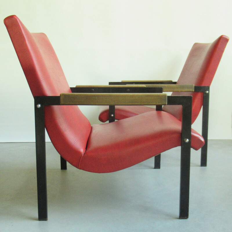 Pair of Las Vegas armchairs by Pierre Guariche for Meurop - 1960s