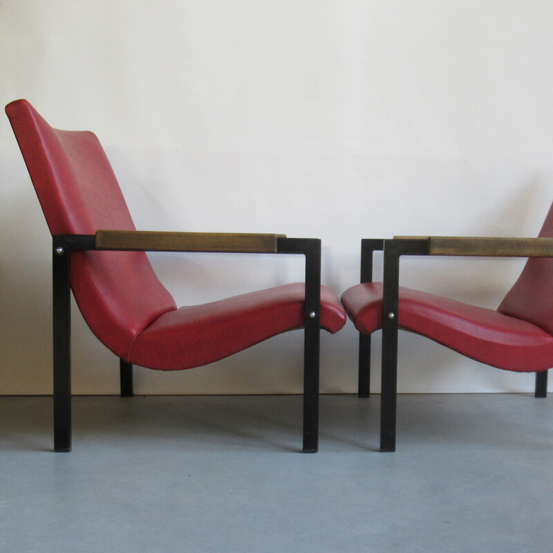Pair of Las Vegas armchairs by Pierre Guariche for Meurop - 1960s
