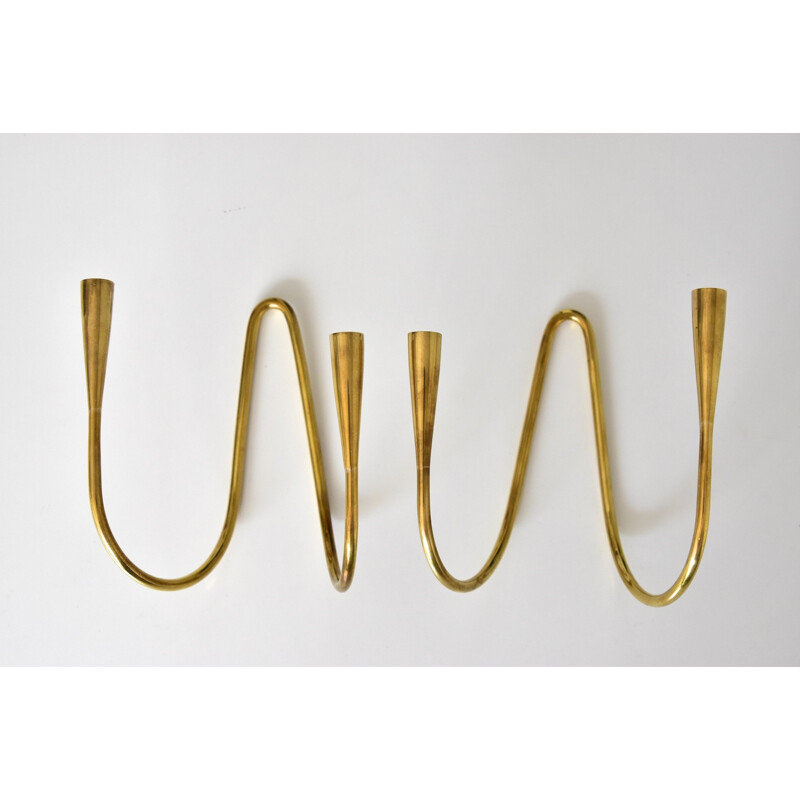 Vintage brass wall candle holder by Illums Bolighus - 1960s