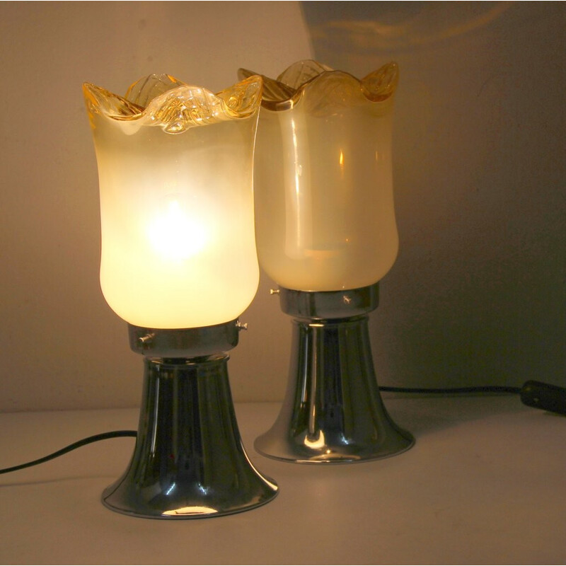 Vintage pair of Murano table lamps - 1960s