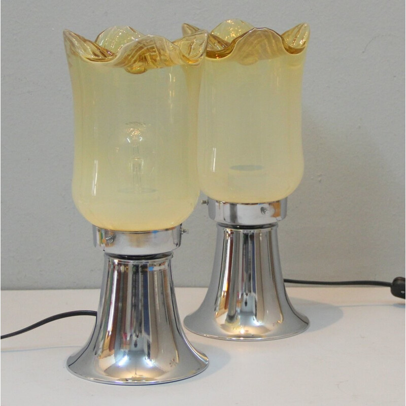 Vintage pair of Murano table lamps - 1960s