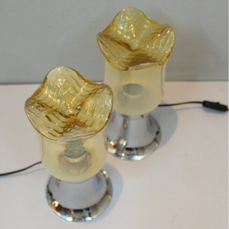 Vintage pair of Murano table lamps - 1960s