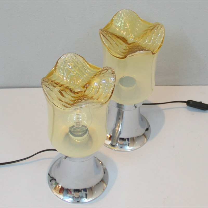 Vintage pair of Murano table lamps - 1960s