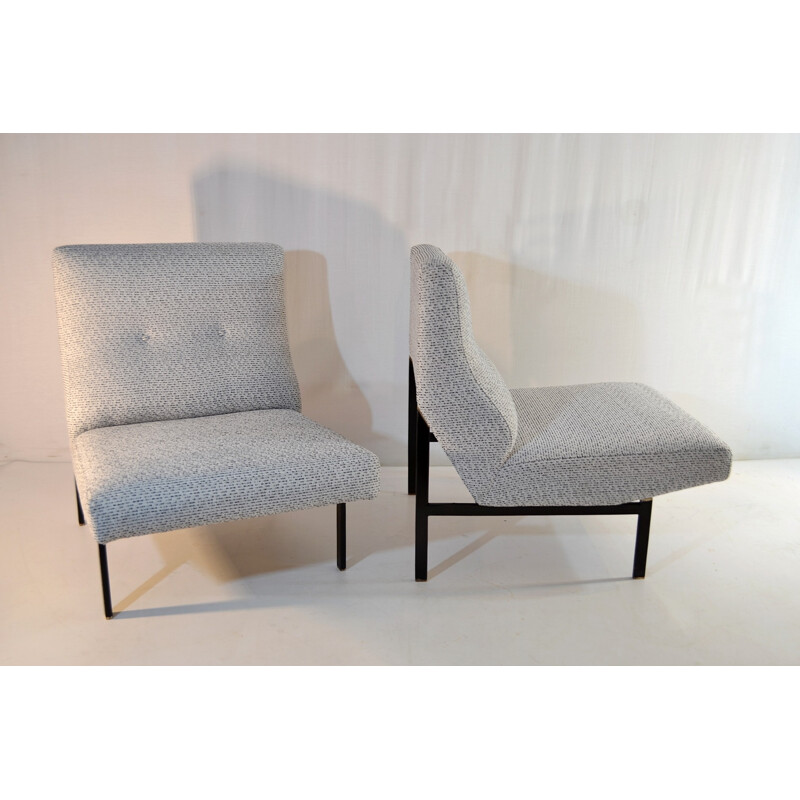 Pair of vintage Italian Slipper lounge chairs - 1950s