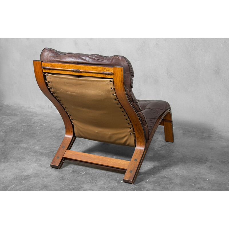 Large vintage Lounge Chair by Oddvin Rykken for Ribo - 1970s 