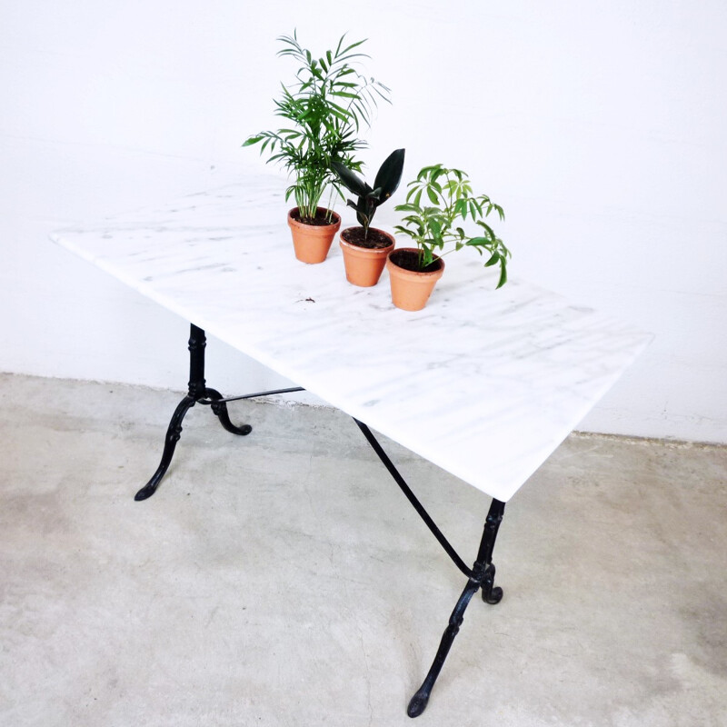 Vintage marble bistro table - 1960s