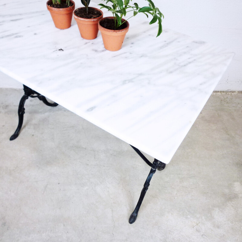 Vintage marble bistro table - 1960s