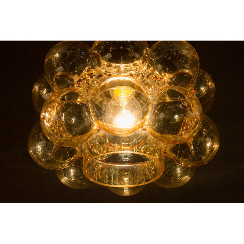 Pair of vintage bubble glass ceiling lights by Helena Tynell and Heinrich Gantenbrink for Limburg, 1960