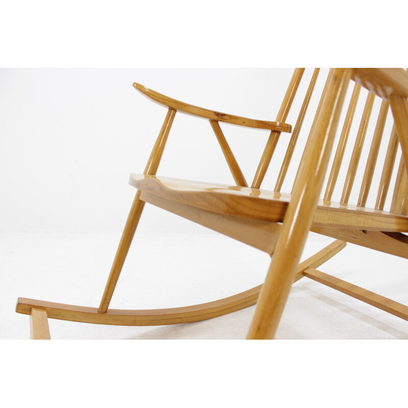 Vintage danish rocking chair, Czechoslovakia - 1970s