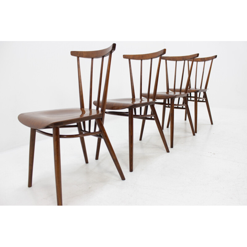 Suite de 4 chaises à repas vintage - 1960
