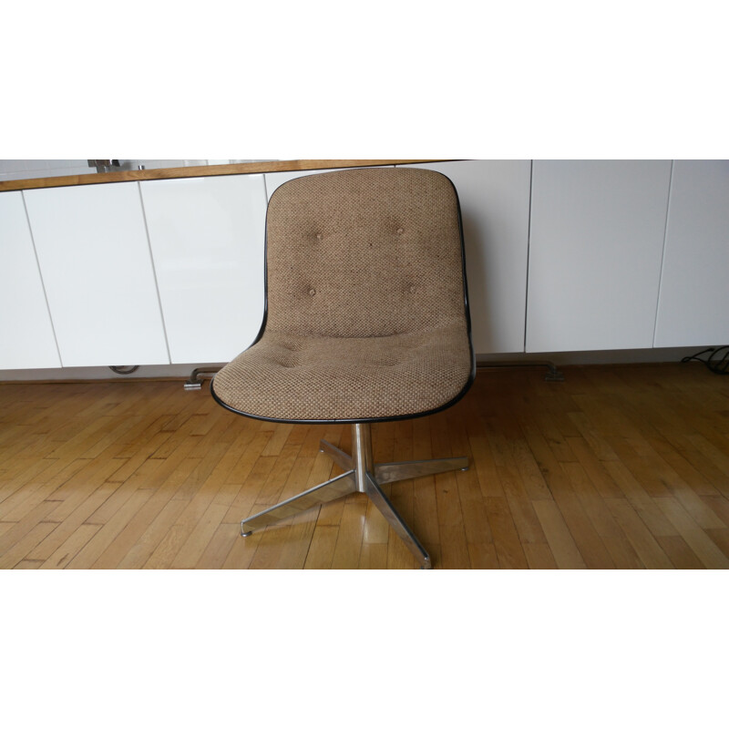 Paire de chaises vintage marron - 1970