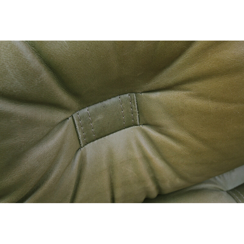 Canapé 3 places en cuir vintage - 1970