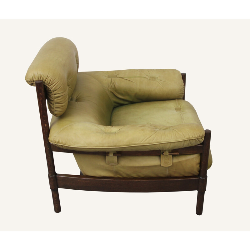 Vintage leather armchair - 1970s