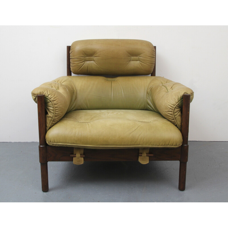 Vintage leather armchair - 1970s