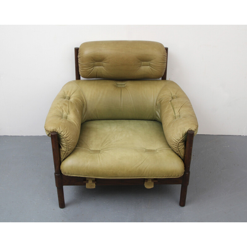 Vintage leather armchair - 1970s