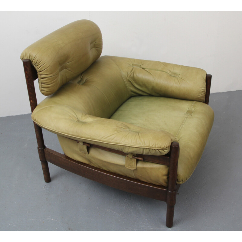 Vintage leather armchair - 1970s