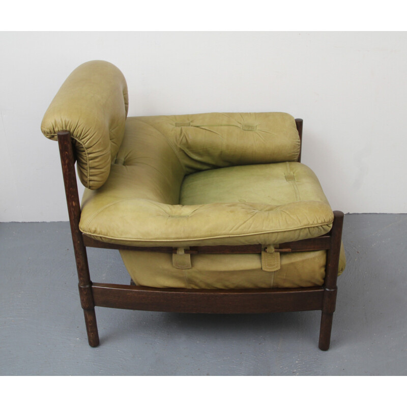 Vintage leather armchair - 1970s