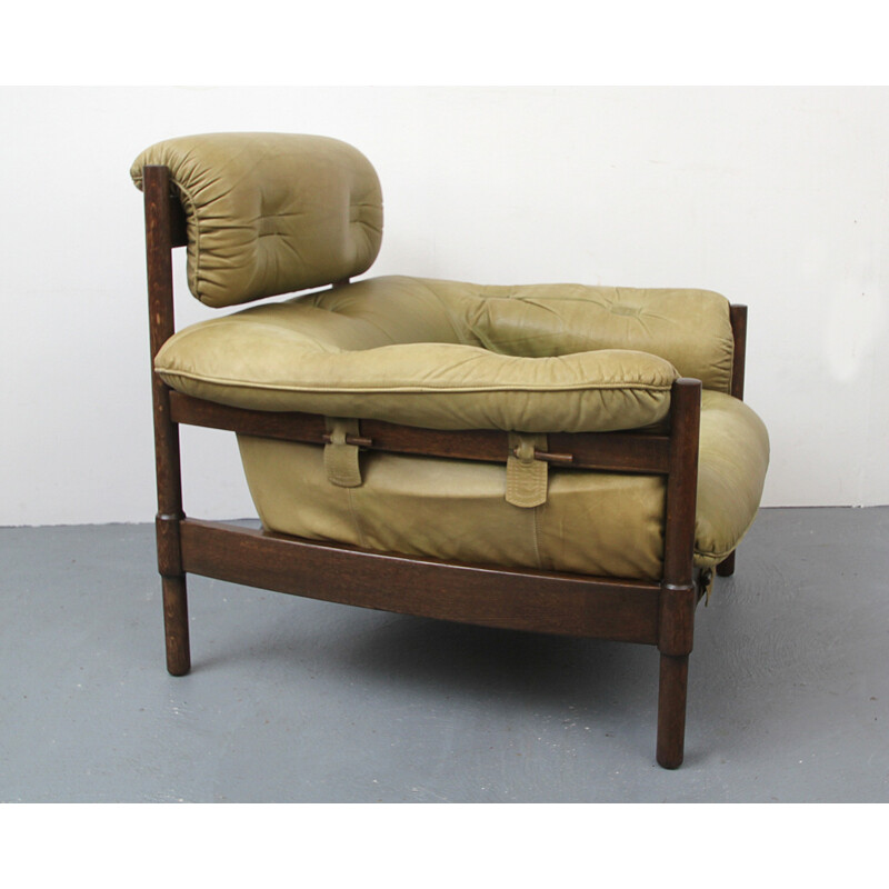 Vintage leather armchair - 1970s