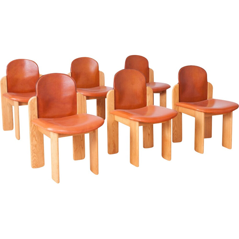 Suite de 6 chaises à repas vintage par Silvio Coppola pour Fratelli Montina - 1970