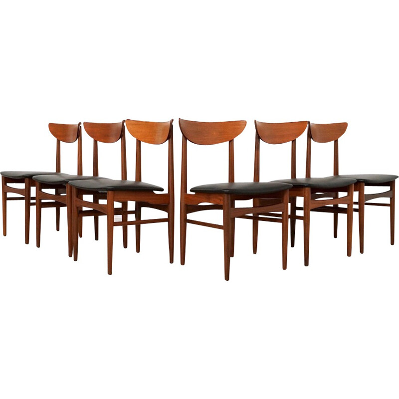 Set of 6 vintage Danish Dining Chairs by Skovby Møbelfabrik - 1960s