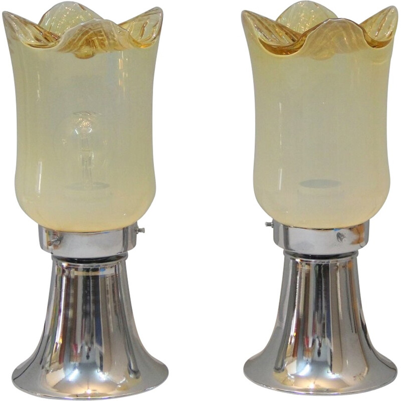 Vintage pair of Murano table lamps - 1960s