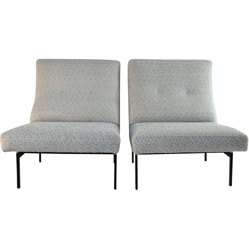 Pair of vintage Italian Slipper lounge chairs - 1950s