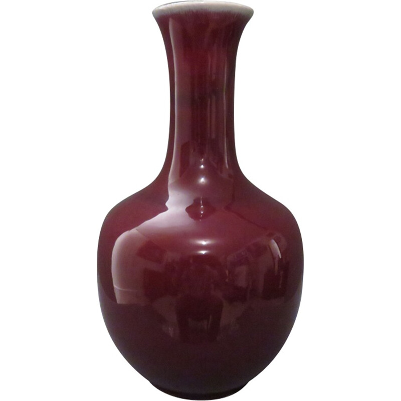 Vase vintage en céramique de Pol Chambost, 1970