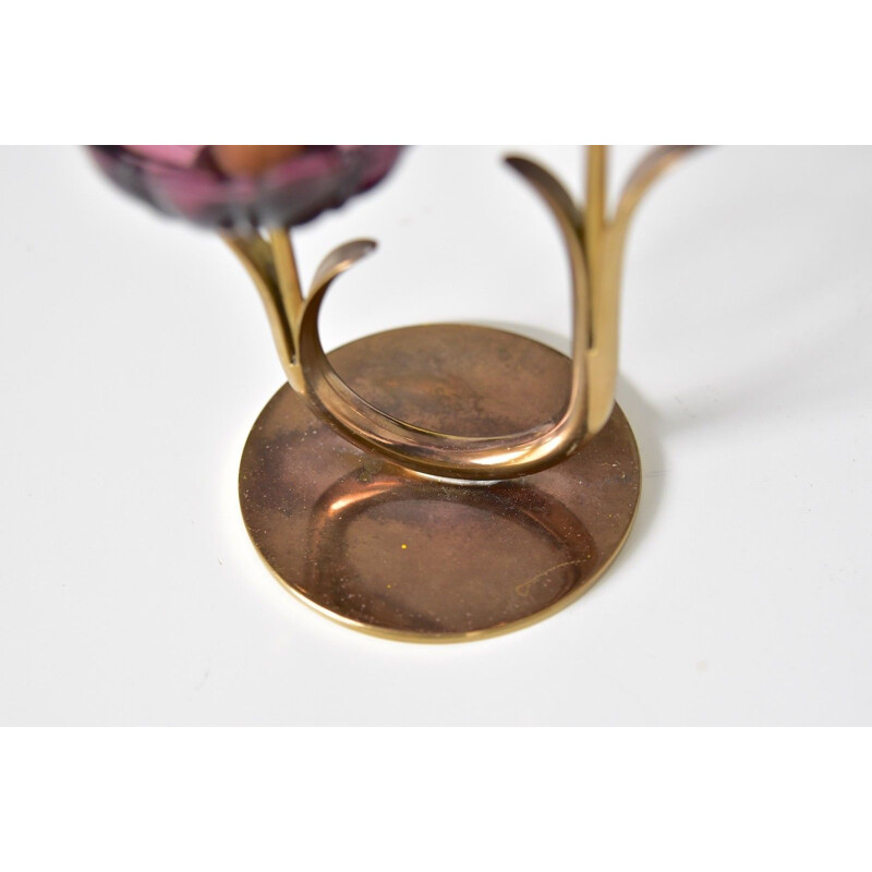 Viintage Swedish candle holders in brass by Gunnar Ander Ystad - 1960s