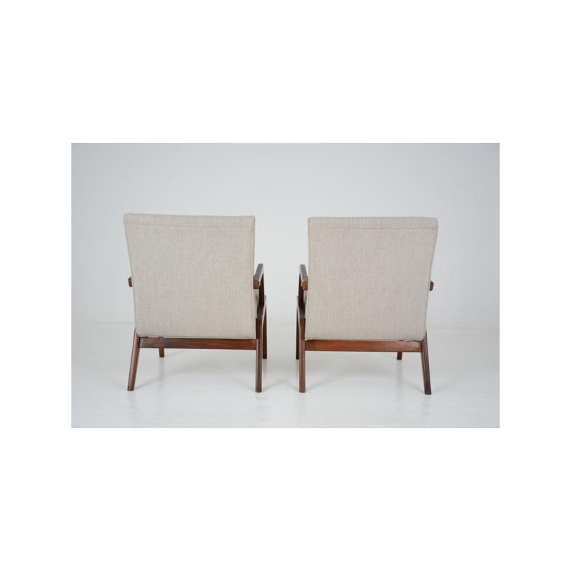 Pair of vintage grey armchairs - 1960s