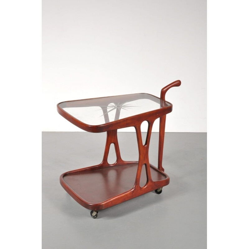 Vintage italian trolley in glass - 1950s