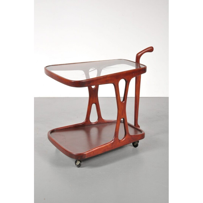 Chariot vintage italien en verre - 1950