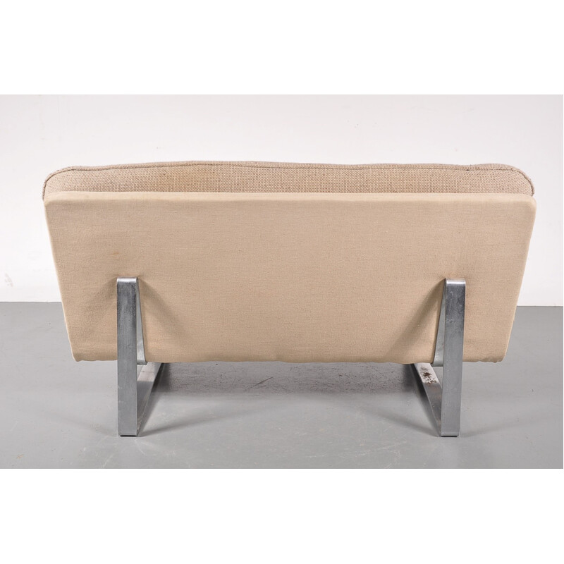 Vintage beige two-seater sofa by Koh Liang Le for Artifort - 1960s