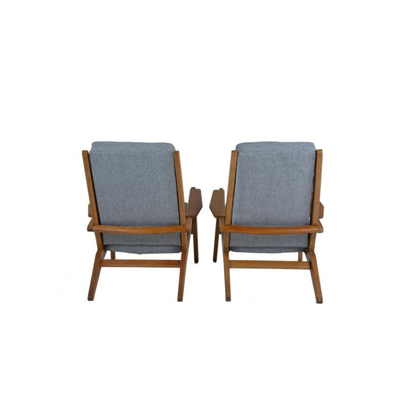 Pair of Model "FS105" armchairs by P. Guariche  - 1950s