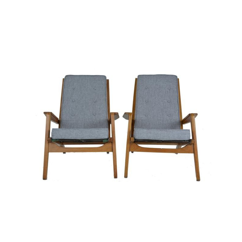 Pair of Model "FS105" armchairs by P. Guariche  - 1950s