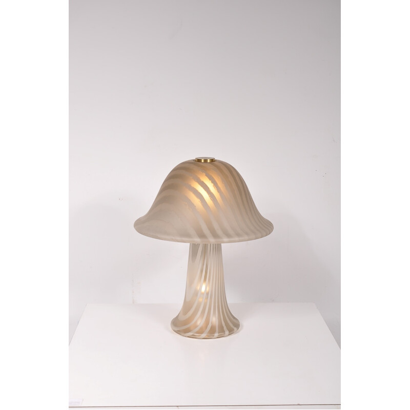 Vintage glass table lamp by Putzler - 1970s