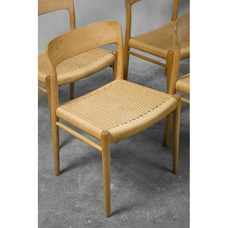 Set of 4 chairs No 75 by Niels Otto Møller for J.L. Møllers - 1950s