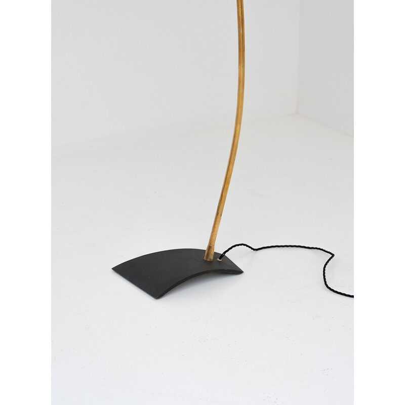 Vintage floor lamp made of solid brass - 1950s