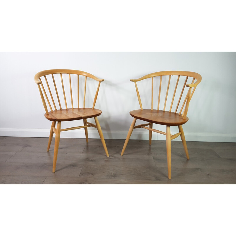 Set of 2 vintage Side Chairs by Lucian Ercolani for Ercol - 1960s