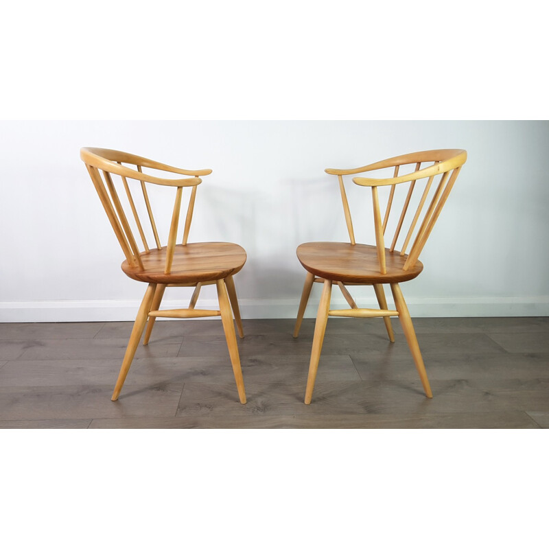 Set of 2 vintage Side Chairs by Lucian Ercolani for Ercol - 1960s