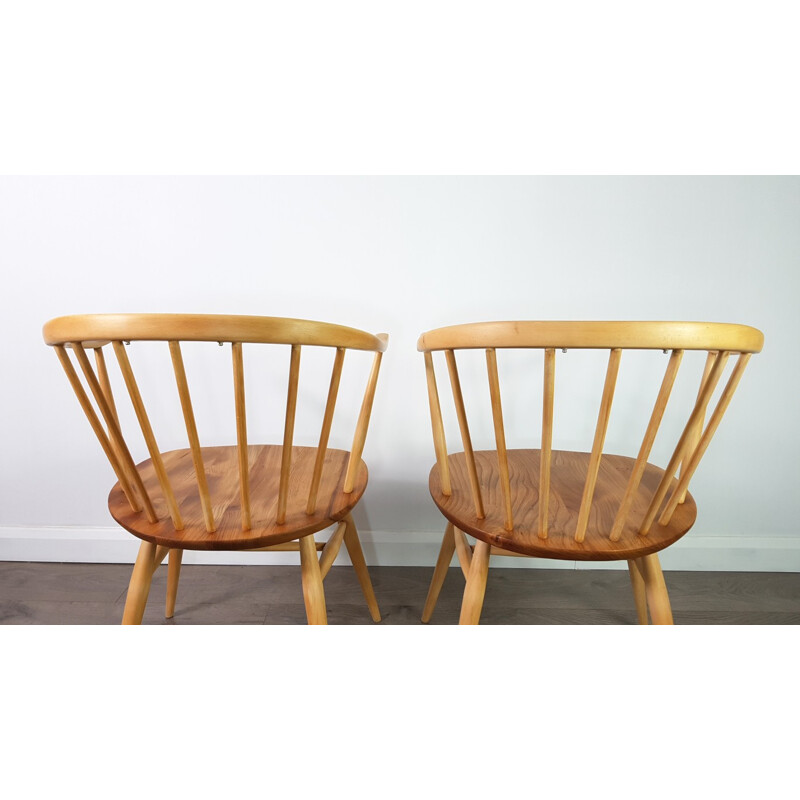 Set of 2 vintage Side Chairs by Lucian Ercolani for Ercol - 1960s