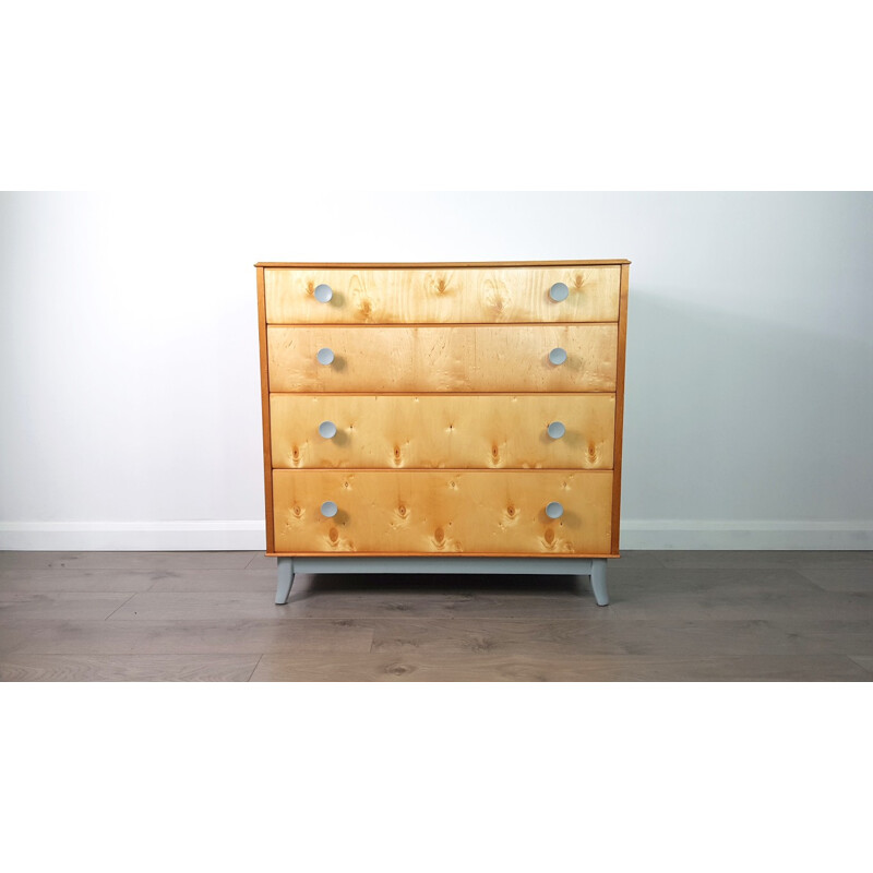 Vintage Walnut Veneer Chest of Drawers by Vesper for Gimson & Slater - 1950s