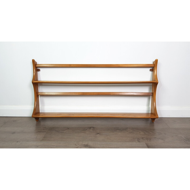 Vintage Elm Open Plate Rack by Lucian Ercolani for Ercol - 1970s