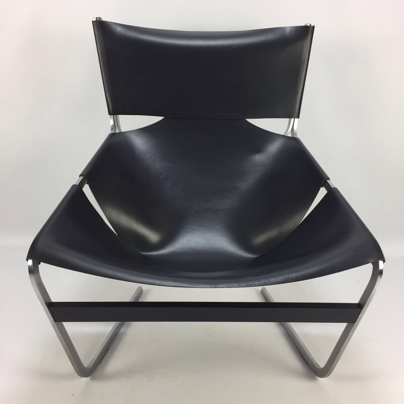 Fauteuil F444 Noir Vintage par Pierre Paulin pour Artifort - 1960