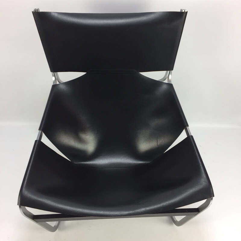 Vintage F444 Black Lounge Chair by Pierre Paulin for Artifort - 1960s