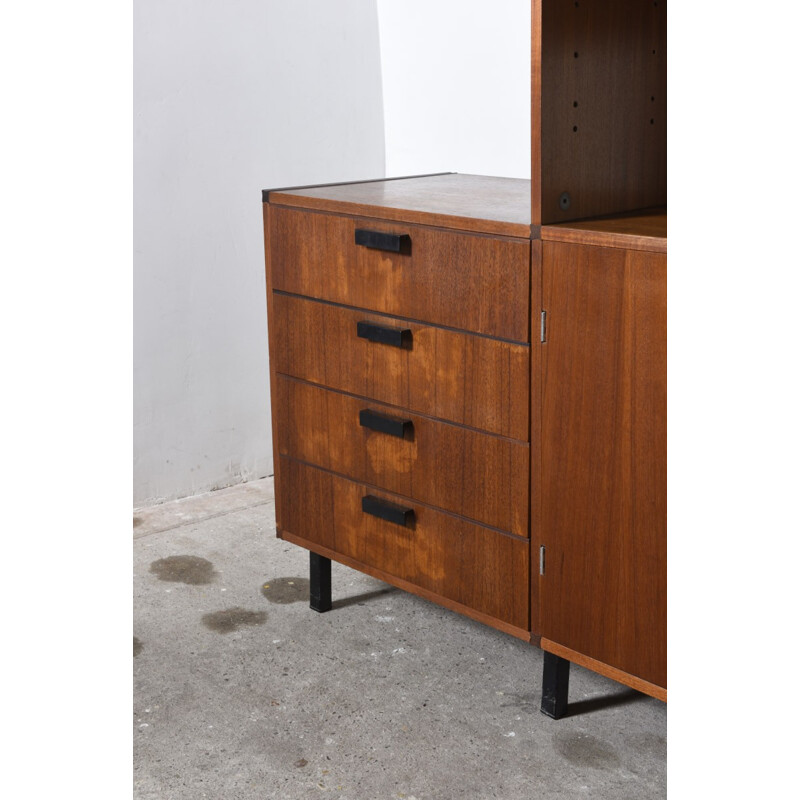 Enfilade vintage en teck par Cees Braakman pour UMS Pastoe - 1950