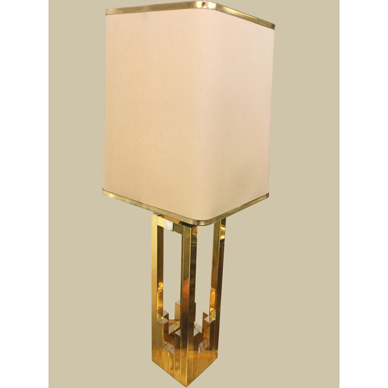 Vintage Lumica lamp in gilded metal - 1970s