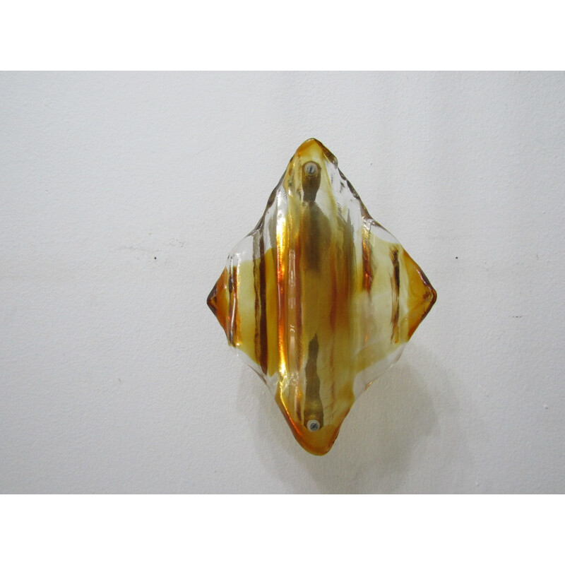 Set of  Vintage Wall Sconces in Murano glass by Mazzega - 1970s