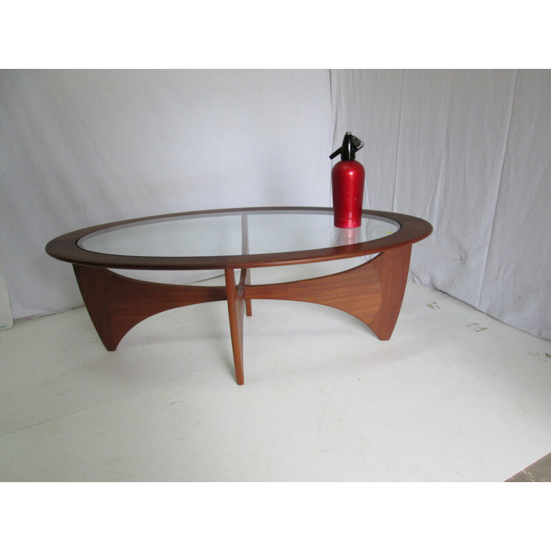 Vintage Astro oval coffee table in teak - 1960s